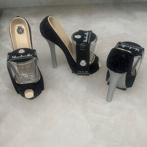 Brand New - Shot Glass - Black Glitter Women's Heels